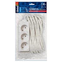  Uniel General 3 Sockets 5m White S-CP3-5