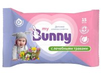 Салфетки для детей My Bunny Детские с лечебными травами 15 шт GL000792272