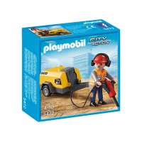 Молоток отбойный Playmobil Стройка Строитель с отбойным молотком 5472pm