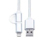  KS-is 2  1 USB - Lightning/MicroUSB 1.0m White KS-285W