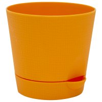 Горшок цветочный " Партер " оранжевый 0.7 л 115 мм, пластик