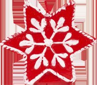 Свеча новогодняя " Красная звездочка ", 6 см, парафин