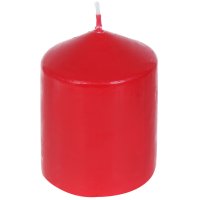 Свеча-столбик, 6 х 8 см, цвет красный