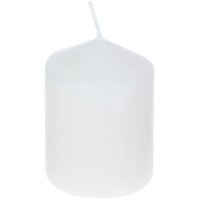 Свеча-столбик, 6 х 8 см, цвет белый