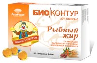 Рыбный жир биоконтур капс. пшеница-шиповник-облепиха 300 мг №100