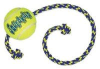 Мяч для тенниса Мячик для собак KONG Air теннисный средний с канатом (AST21) желтый