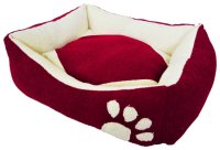 Лежак для кошек, для собак LOORI Лапка Z1439 45 х 35 х 13 см красный