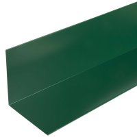 Планка для внутренних углов с полиэстеровым покрытием 2 м цвет Зеленый