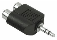 Hama 48909 адаптер 2 х RCA "тюльпан" (f) - Jack 3,5mm (m), стерео, цвет черный