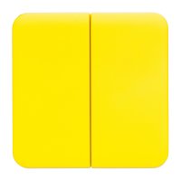 Накладка Lexman Cosy для выключателя/переключателя, 2 клавиши, цвет лимонный