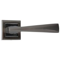 Ручка дверная Ручки дверные на розетке Kerron DR7600, алюминий, цвет никель/глянцевый хром