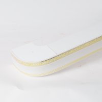 Карниз шинный трехрядный Монарх в наборе 240 см пластик цвет белый глянец