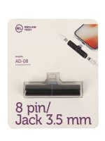  Red Line Lightning 8pin - Jack 3.5mm Black  000016491