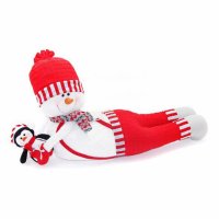 Кукла Новогодняя сказка Снеговик-весельчак 66 х 30,5 см 972411 красный