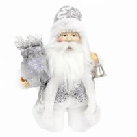 Кукла Новогодняя сказка Дед Мороз 20 см серебро 973726