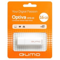Qumo Optiva (QM16GUD-OP2-White) USB2.0 Flash Drive 16Gb (RTL)