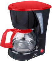 Капельная кофеварка ВАСИЛИСА КВ 1-600 черный с красным