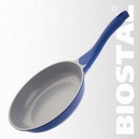 Сковорода BIOSTAL Bio-FP-24 синий/серый