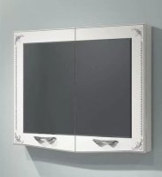 Шкаф зеркальный Какса-А Классик-Д 80 белый/серебро 4150