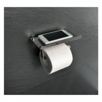Держатель для туалетной бумаги с полкой для телефона Fixsen Hotel FX-31011 хром
