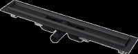 Водоотводящий желоб Alca Plast с порогами для перфорированной решетки черный матовый APZ101BLACK-550
