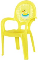 Детский стульчик Dunya Plastic с рисунком желтый 06205