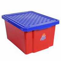 Детский ящик для хранения игрушек Пластик Репаблик большой 57 л на кол сах красный 1019LA-RD