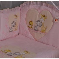 Кроватка Комплект в кроватку Золотой Гусь Сафари 1216 7 предметов розовый