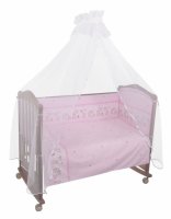 Постельное белье Комплект в кроватку Сонный Гномик Оленята 327/2 розовый