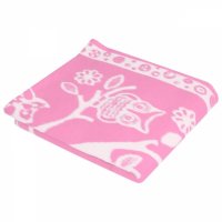 Одеяло Ермолино байковое 140*100 57-8 ЕТ Ж розовый
