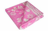 Одеяло Ермолино байковое х/б 100*132 розовый 57-2 ЕТЖ