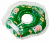Круг BabySwimmer Swimmer 3-12 кг Зеленый+внутри погремушка BS02G-B