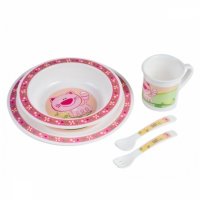 Набор обеденный пластиковый Canpol 4/401 12+ цвет розовый 210307210