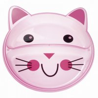 Тарелка с разделением Canpol Animals 74/005 котенок розовый