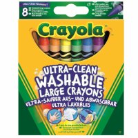 Набор Crayola 8 больших смываемых восковых мелков 0878