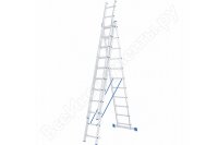 Алюминиевая трехсекционная лестница СИБРТЕХ 3 х 11 ступеней 97821