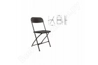 Складной стул для дома и офиса BRABIX Golf CF-002, черный каркас, пластик черный, 531563