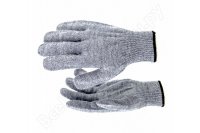 Трикотажные перчатки СИБРТЕХ, акрил, цвет серое мулине, оверлок, 68654
