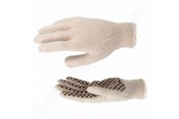 Трикотажные перчатки СИБРТЕХ, рисунок ПВХ гель Шахматный облив, оверлок, 67779