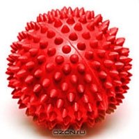 Мяч массажный "Larsen", цвет: красный, 7 см. SM-1