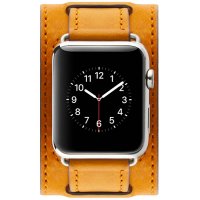  Cozistyle Wide Leather Band Apple Watch 42mm Light Brown