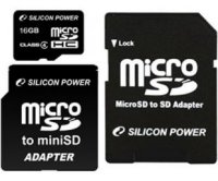   MicroSDHC 32GB Class10 UHS-I U1 Silicon Power Elite + 1 Adapter (SP032GBSTHBU1V10-SP),