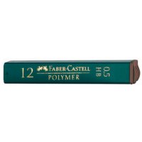 Графитные грифели Faber-Castell POLYMER 0,5 мм, твердость 2 В, 12 шт/уп