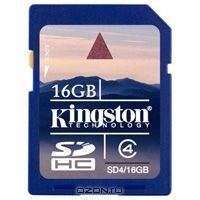   SDHC 16GB Kingston Class4 Video Card 240min (SDV/16GB)