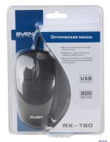  SVEN Optical Mouse (RX-160) (RTL) USB 3btn+Roll