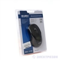  Sven Optical Mouse (RX-170 Black) (RTL) USB 3btn+Roll