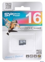   MicroSDHC 16GB Silicon Power Class4  