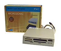 Устройство чтения/записи Flash card 57-in-1 USB2.0, Microsonic CR08 (SDHC), внутренний, white