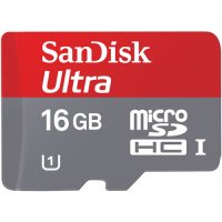   MicroSD 16Gb SanDisk Ultra (SDSDQUAN-016G-G4A) Class 10 microSDHC + SD 