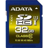 - A-data  ASDH32GUI1CL10-R 32 GB SDHC, R: 95 MB/c / W: 45 MB/c, Class 10, ret, 1 .